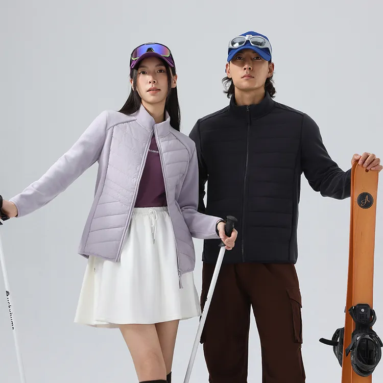 轻量保暖石墨烯蜂巢美羊绒 户外运动保暖夹克立领外套情侣款修身