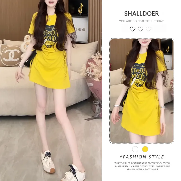 小众高级时尚设计感连衣裙2025夏季新款韩系洋气减龄显瘦中长裙女