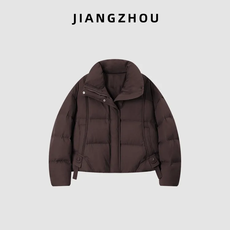 江洲【栗暖】保暖显白不臃肿秋冬新款通勤风巨好看气质百搭棉服外套
