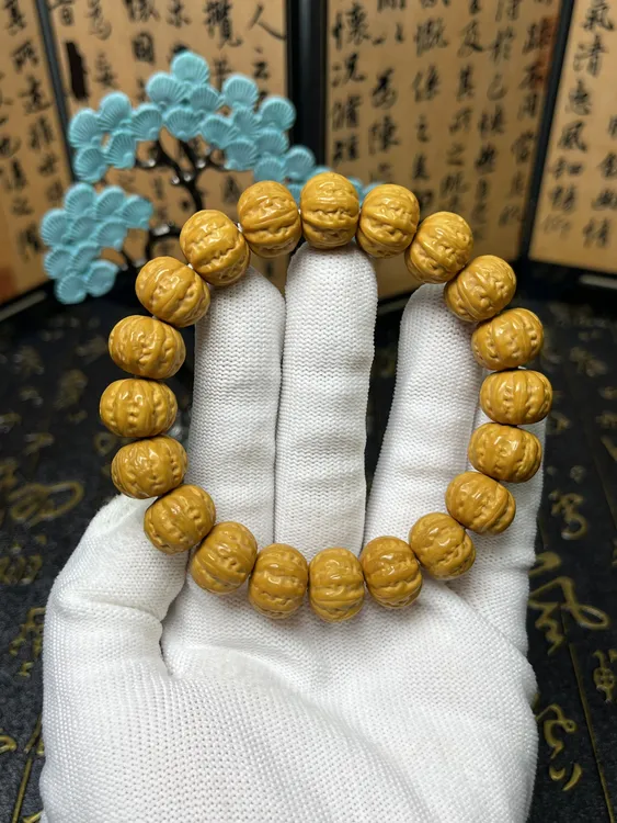 全品无瑕 京八棱 猴头文玩手串