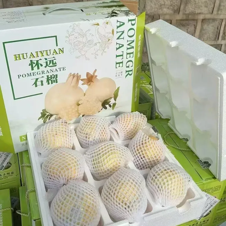 怀远白花玉石籽石榴  九宫格礼盒装如图  老树上树上现摘