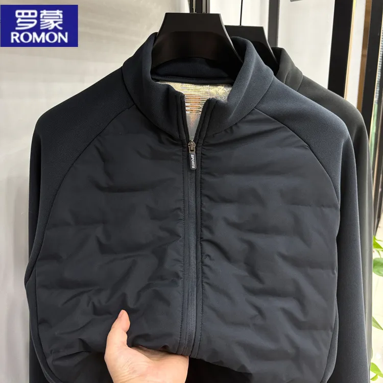 罗蒙羊毛填充棉服男款秋冬季轻薄棉袄保暖时尚百搭棉衣休闲冬外套