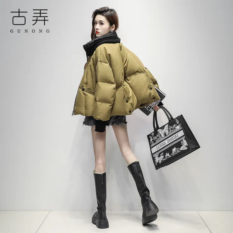 冬季极寒加厚保暖双排扣鹅绒服2025新款韩系时尚百搭宽松保暖外套