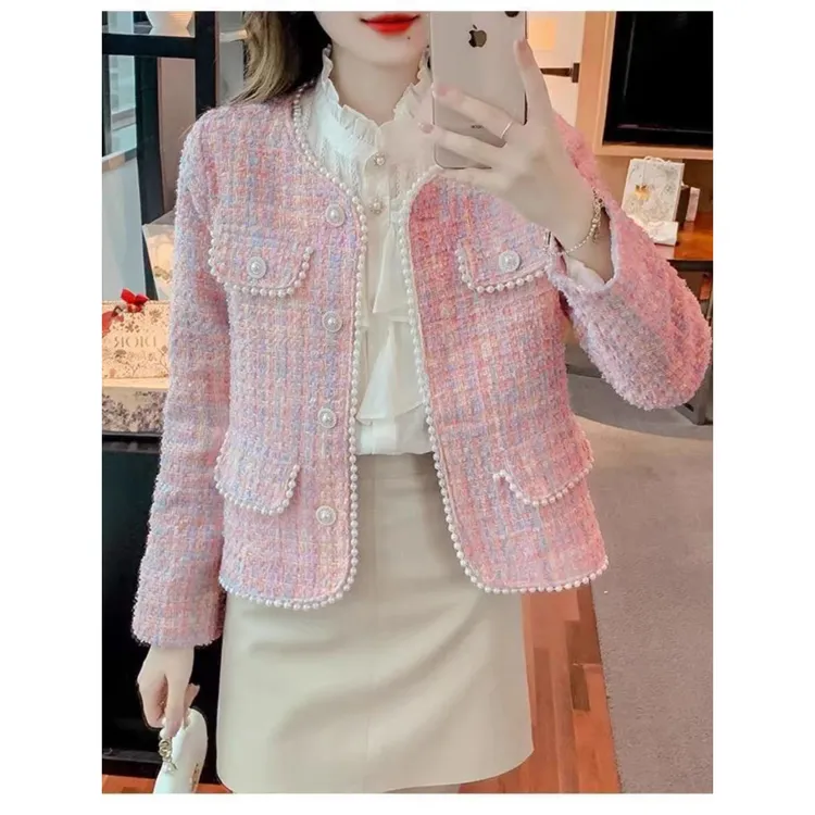 名媛短款小香风外套女春秋冬季新款小个子法