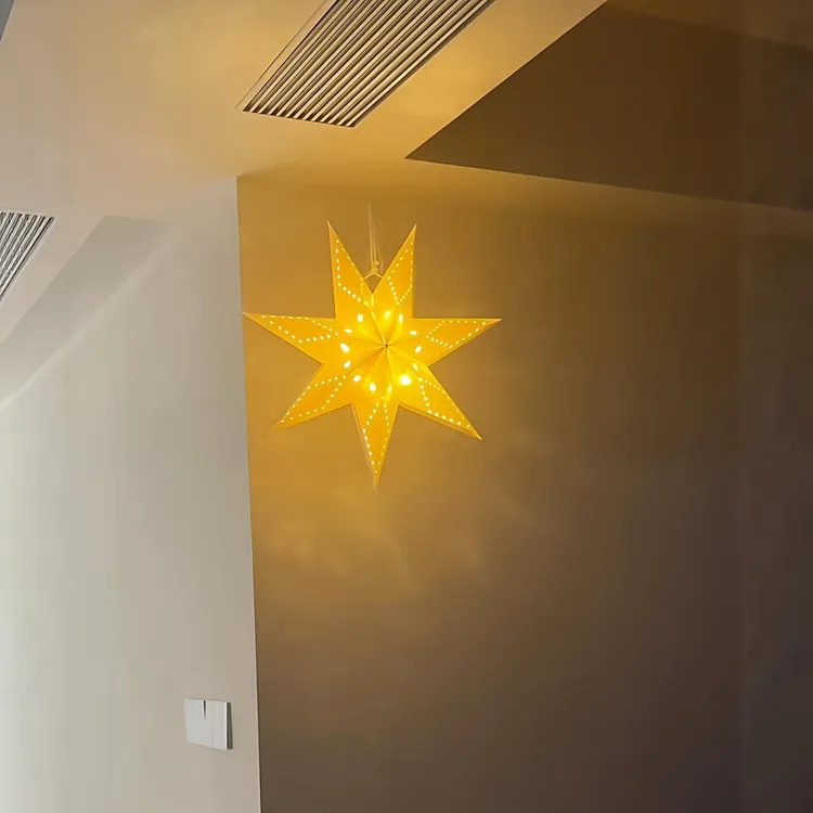 圣诞节七芒星装饰灯家用客厅天花板挂件店铺橱窗氛围场景装饰布置