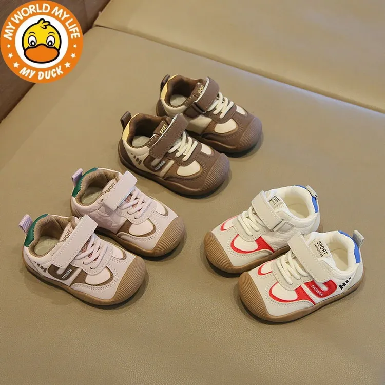 小黄鸭宝宝2025春秋新款软底婴儿机能儿童女童鞋子学步鞋防滑防踢