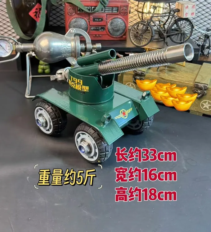新款坦克式大炮金属模型创意四轮坦克式大炮模型摆件礼物新年礼物