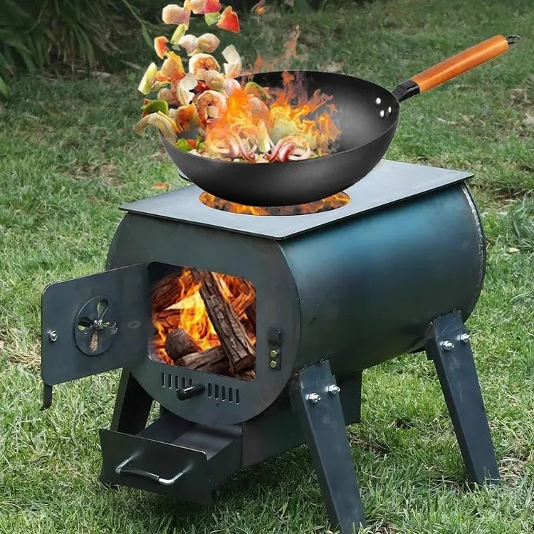 冬季柴火灶取暖炉家用室内户外无烟土灶农村烧木柴烧炕炉冬天燃煤