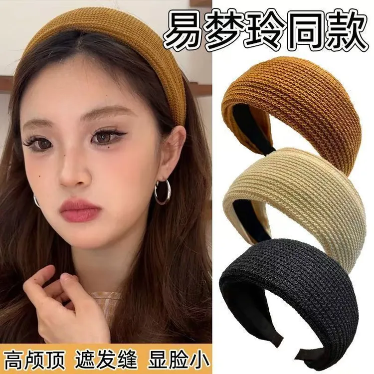 复古港风许半夏同款宽边手工秋冬女气质日韩百搭法式