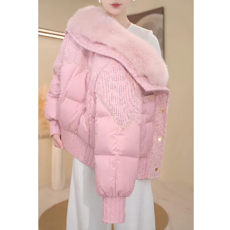 霖优【芋柔织心】夹绵加厚保暖棉服女2026冬季爆款时尚潮流百搭棉衣