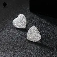 925银莫桑石银制品 TH0927-9819-012莫桑钻耳饰（一对/多样性）H
