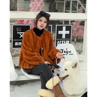 MY【贝贝南瓜】冬季新款韩系小香风高级感廓形毛毛加厚保暖南瓜外套