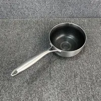日式雪平锅16*8CM奶锅316不锈钢宝宝辅食锅一体成型不粘锅泡面锅