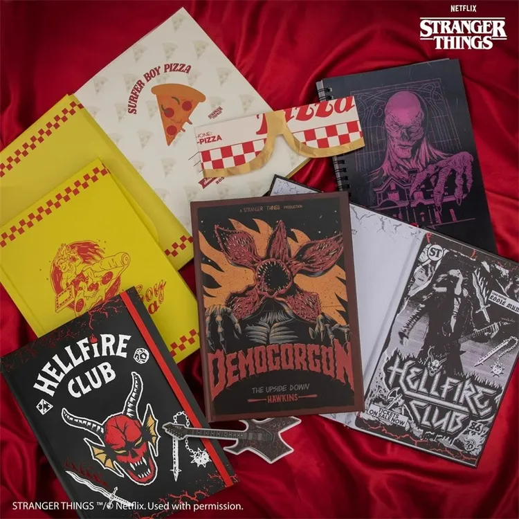 正版Stranger Things怪奇物语周边笔记本魔神地狱火学生日记本子