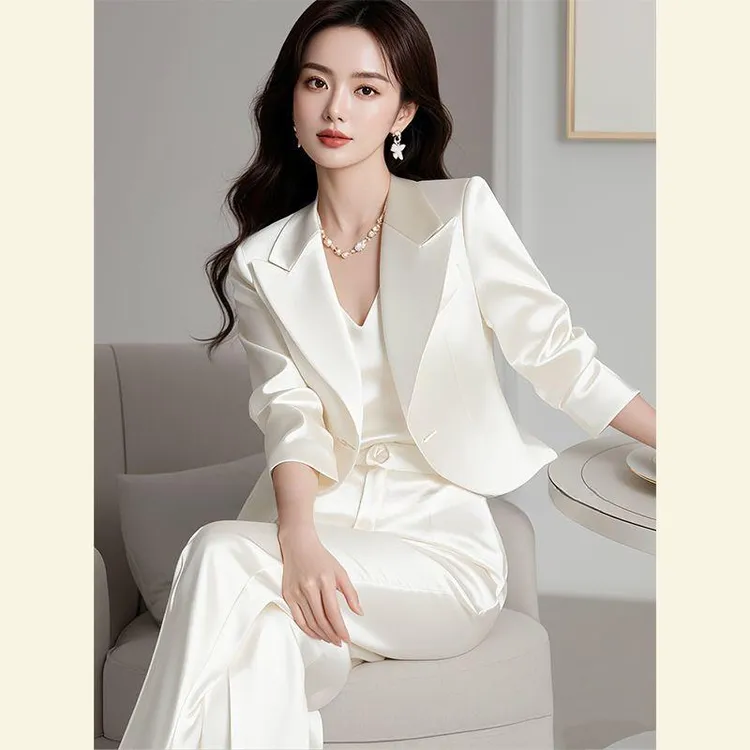 初秋新款盐系炸街冷淡系高级感干练时尚气质显瘦职业西装裤子套装