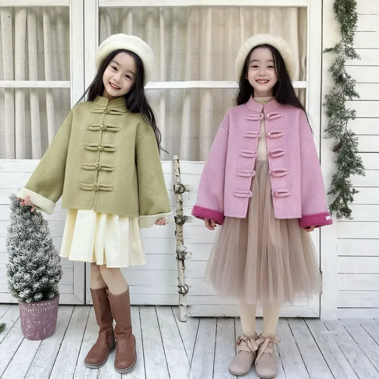 送内胆[Petit Nez]复古100羊毛双面羊绒手工男女大衣新中式盘扣