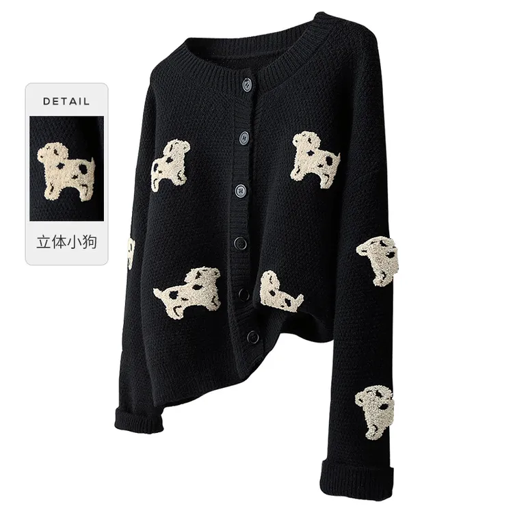 丝柏舍2025春装新款品质女装宽松休闲圆领针织衫S43X9675Z