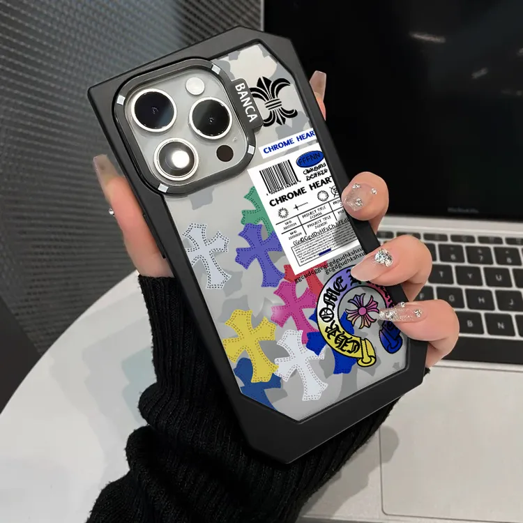 创意多彩十字适用iPhone16/15promax手机壳苹果14promax/13/12软