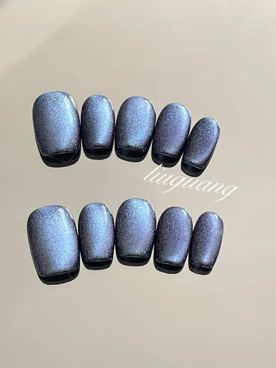 手工穿戴甲猫眼短款显白美甲少女百搭指甲片