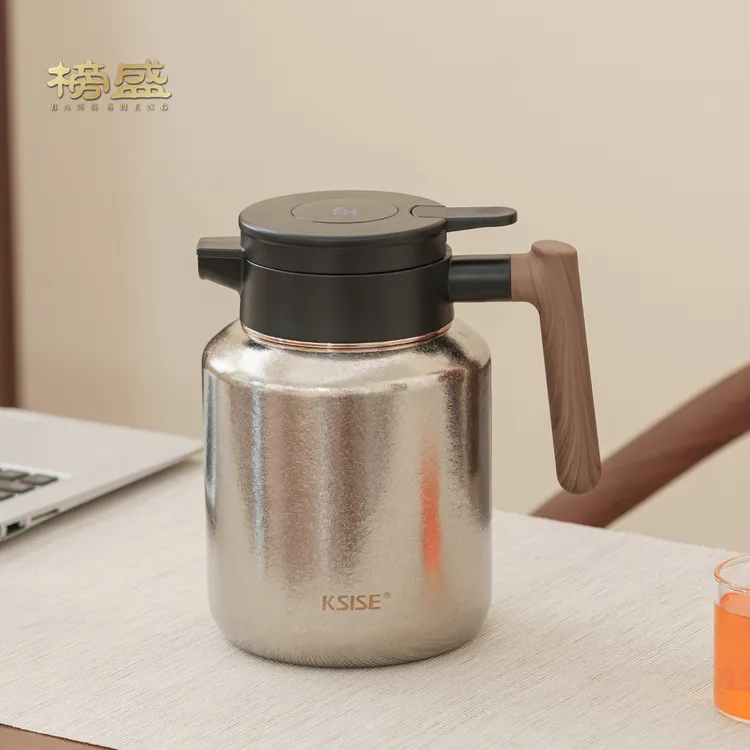 榜盛纯钛焖茶壶家用办公高档白茶红茶闷茶壶带温显大容量保温壶