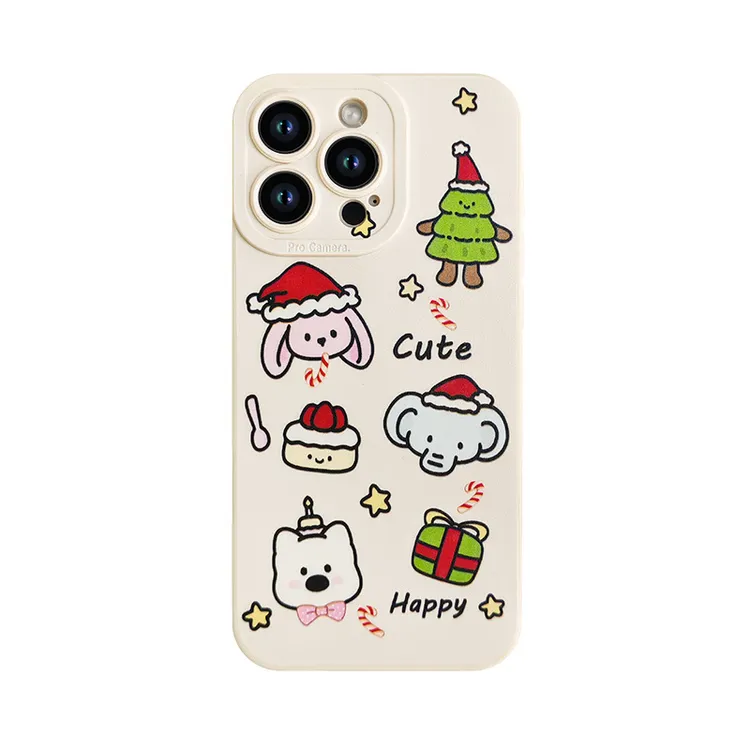 圣诞适用手机壳17pm卡通小狗iphone16个性图案硅胶15软壳