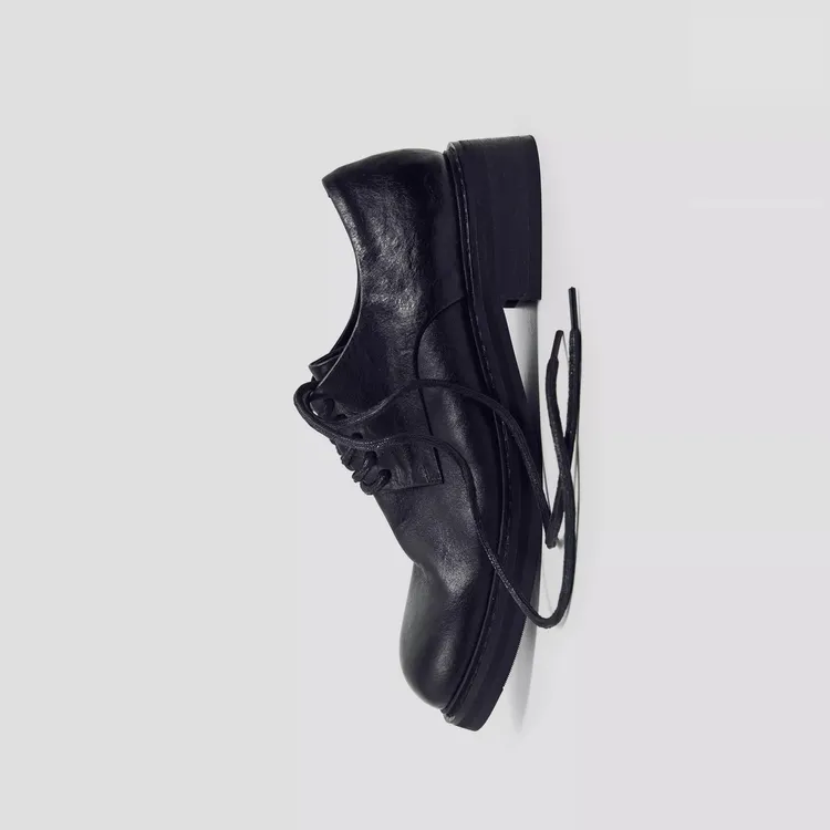 【OFFLUX专属】Aucun FootWear / 25SS 水洗牛皮真皮尖头通勤德比鞋