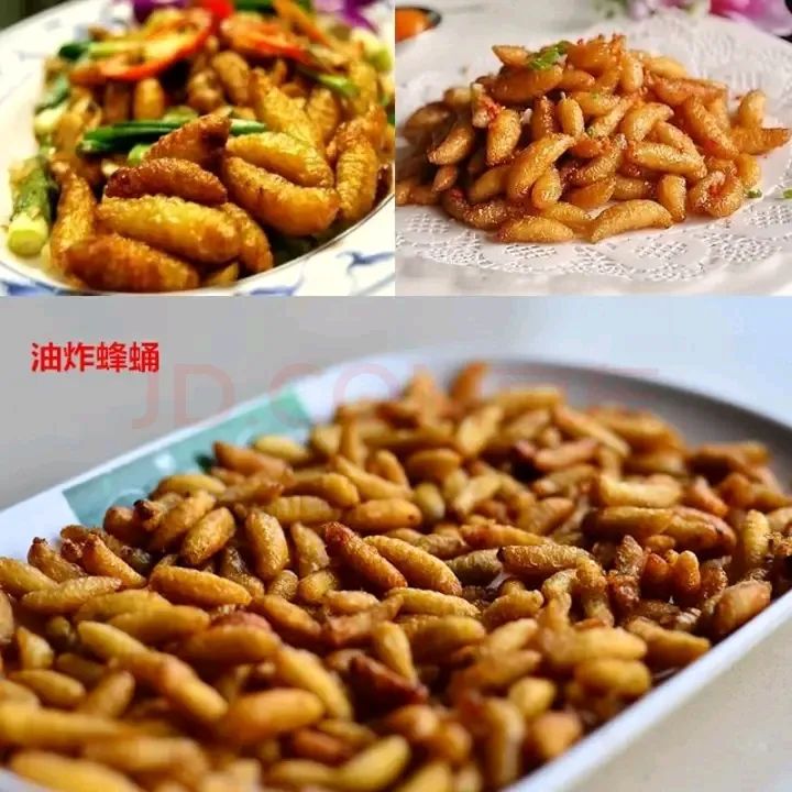 油炸蜂蛹123级原味高蛋白小零食现做现发