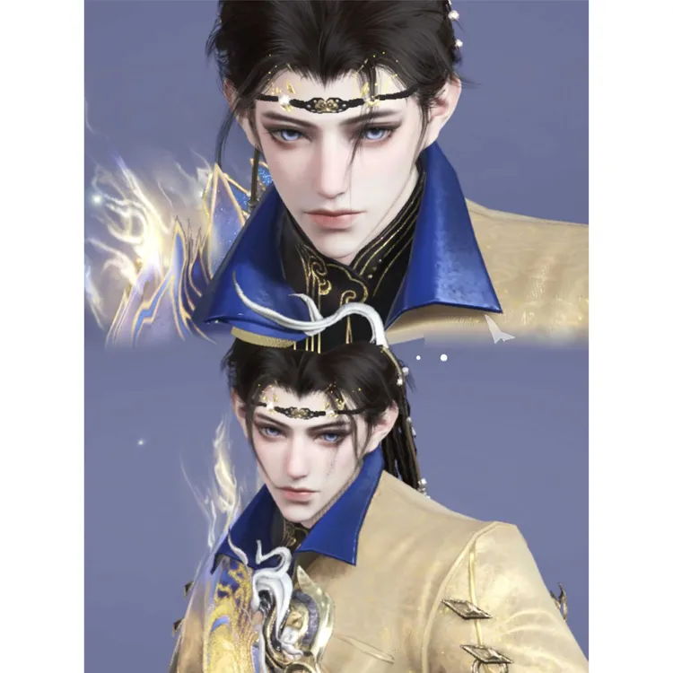 手游专用 永劫无间手游捏脸 男通用 刘炼 少爷 平常皮肤