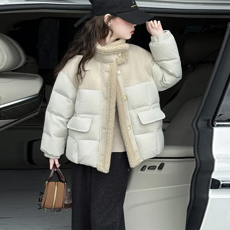 女童棉服2025新款小女孩冬装加厚夹棉外套中大童冬季棉衣儿童棉袄