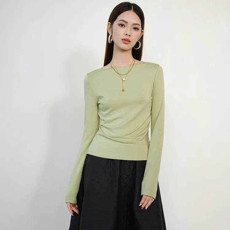 【专享】2025T弹力一字领衫女25062617