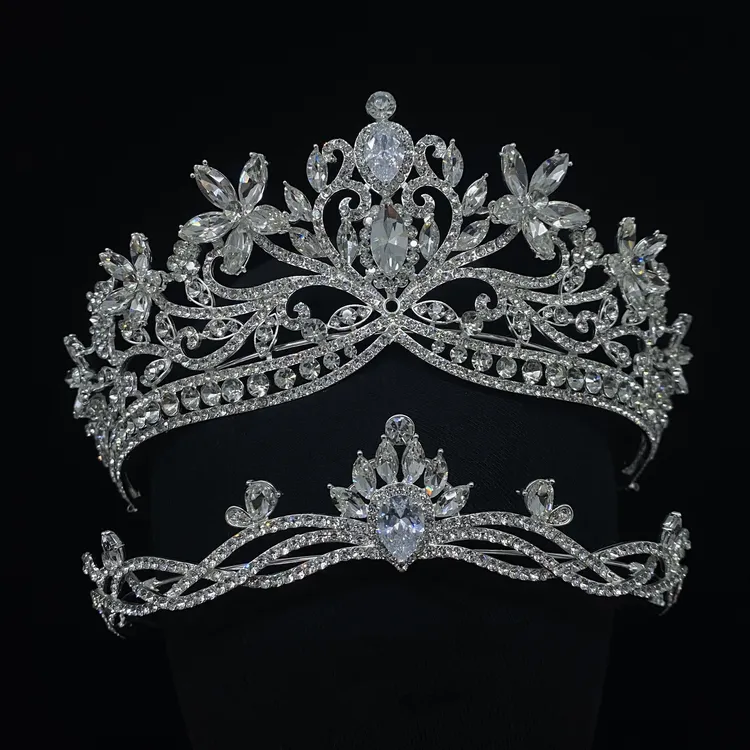 6772（带礼盒）新款两件套皇冠新娘礼服婚饰实用百搭简约气质