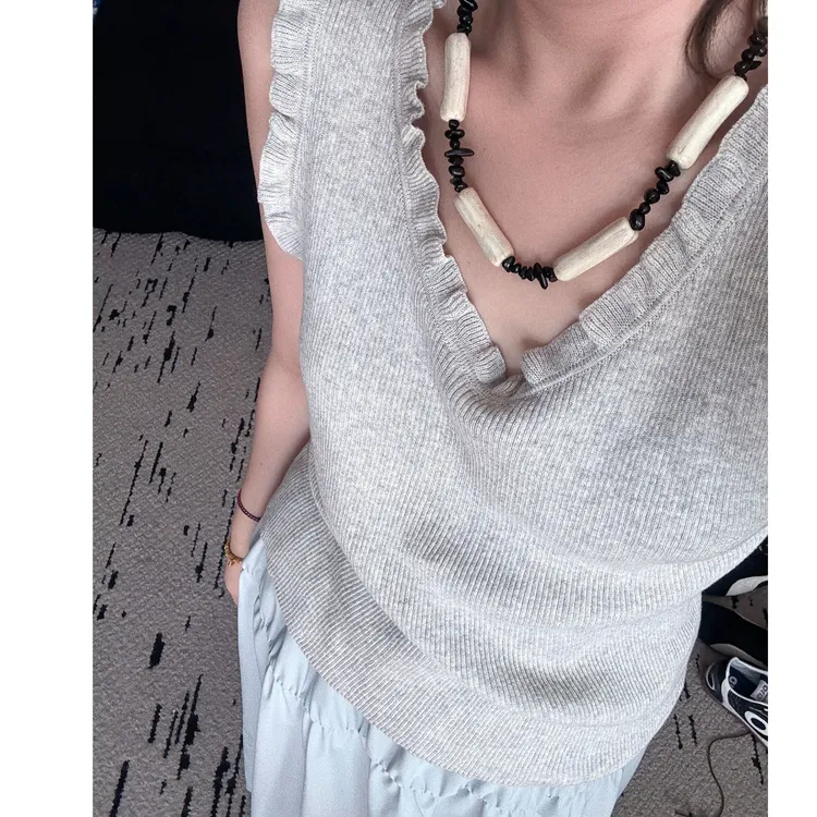 晶咕软软【基础万搭】简约基础宽松遮副乳木耳边内搭背心