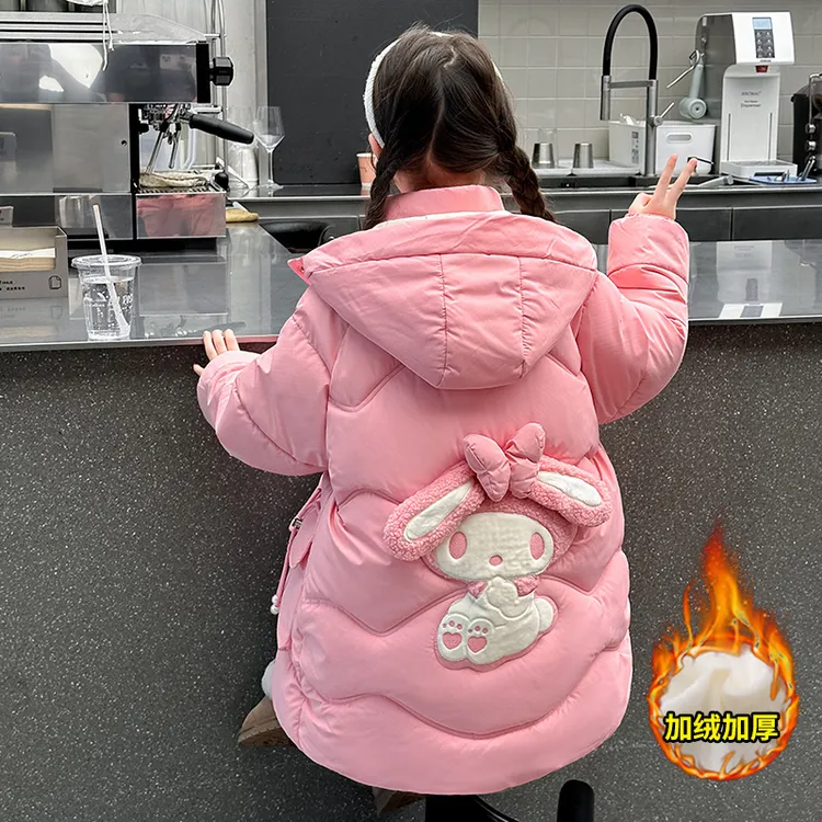 女童棉衣外套冬装棉服加厚2025新款中大童美乐蒂棉袄保暖卡通衣服