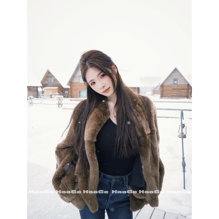 浩哥严选●德鲁纳HGD5PC5474A獭兔毛皮草预