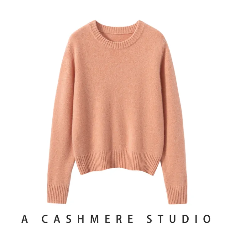 R755 正品纯山羊绒衫 女冬季圆领加厚款 贴身穿舒适轻盈保暖打底