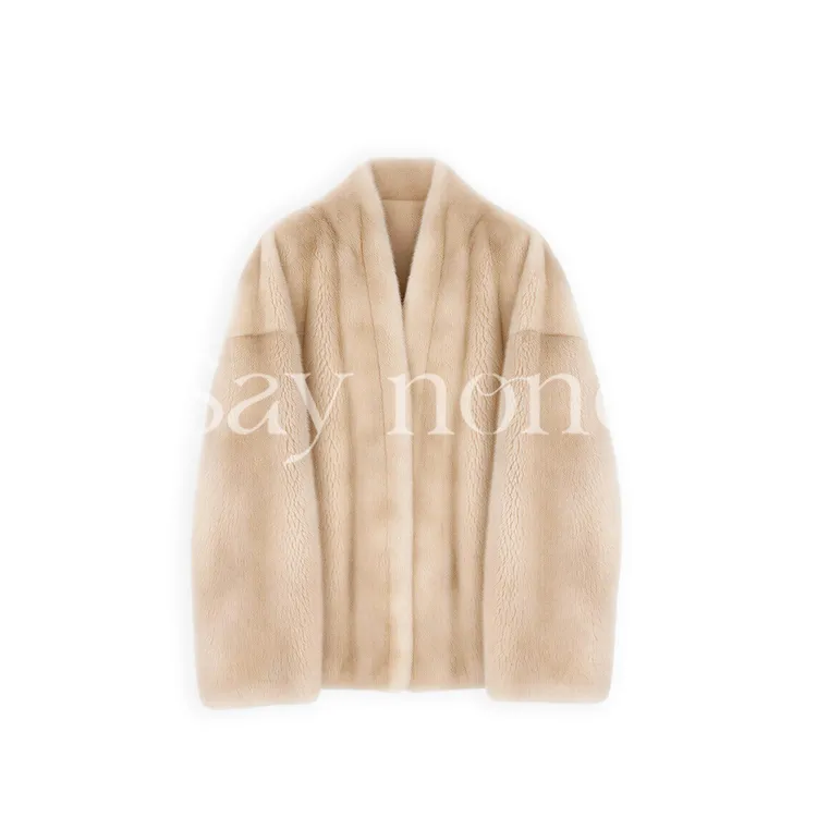 懒猫nono│Saynono 2时尚复古轻奢百搭水貂毛皮草外套 GC11311HY