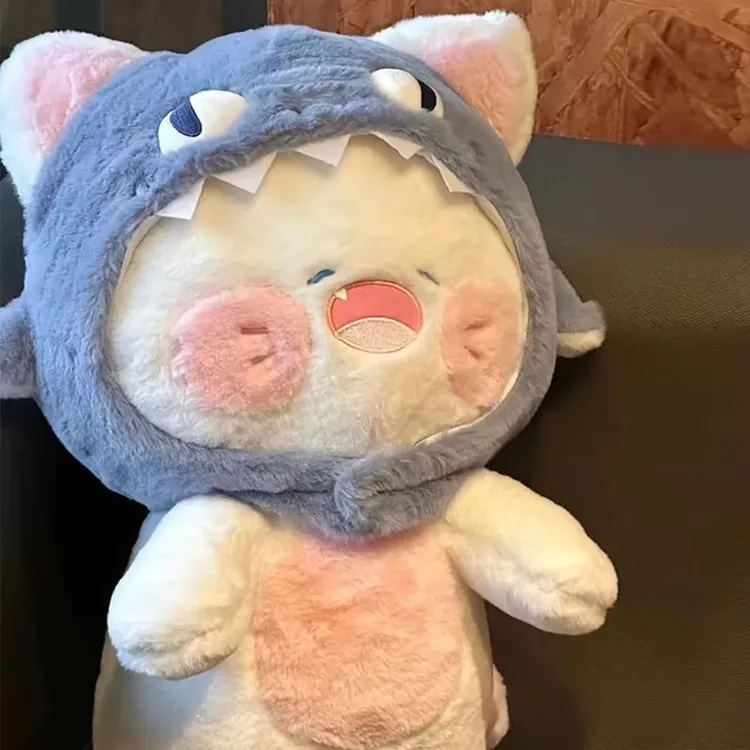 德国可爱鲨猫玩偶毛绒玩具猫咪抱睡公仔女生娃娃睡觉抱枕儿童生日