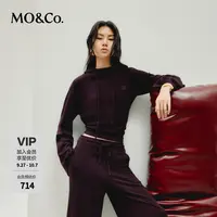 MOCO秋季双面抓绒德绒堆领连帽喇叭袖精裁卫衣MBD3SWSK02