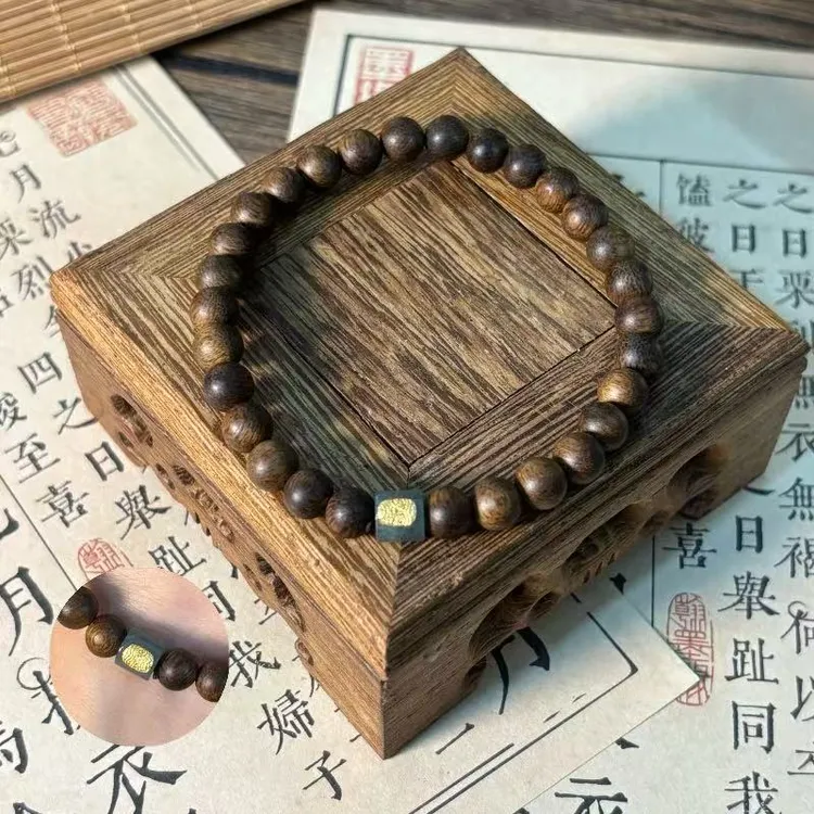 沉香文莱软丝沉香手串沉水级赵丽颖同款蓝水路路通高端收藏老料！