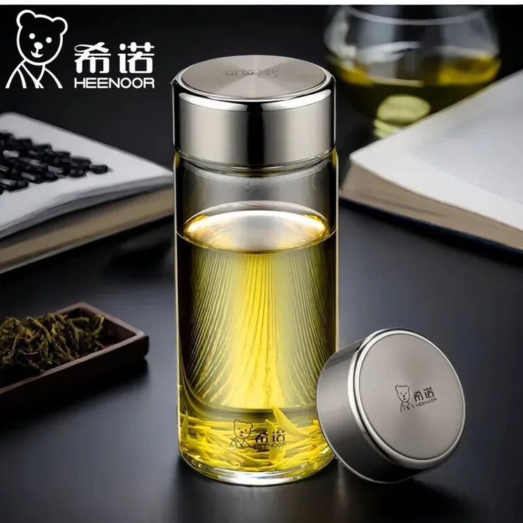 希诺单层加厚玻璃杯高档家用大容量透明茶杯办公室水杯7753 1205S