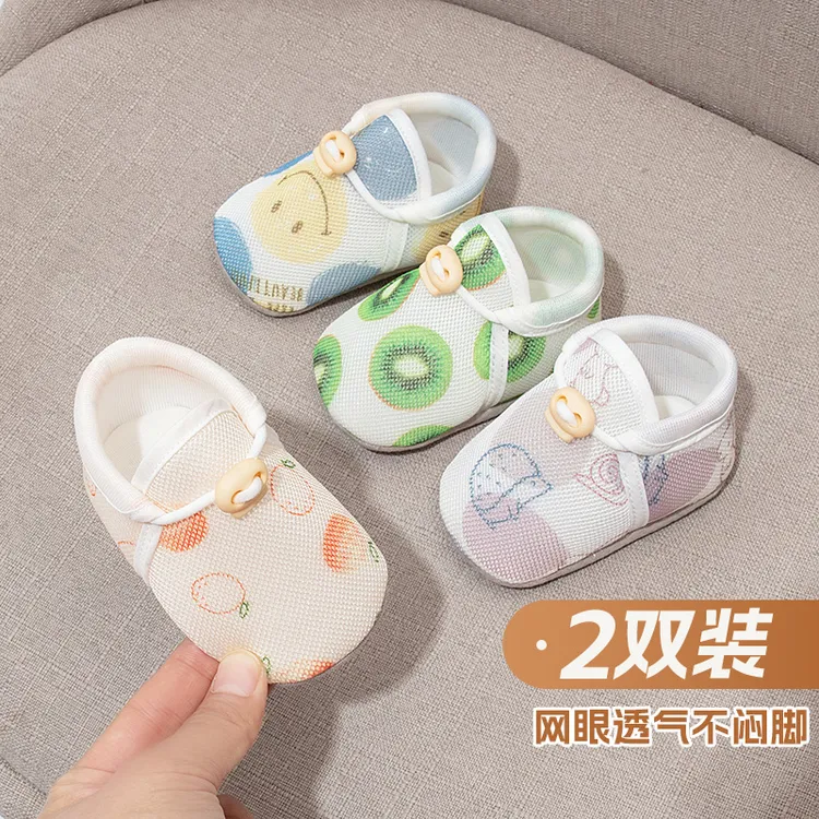 婴儿鞋子夏季软底防滑网眼宝宝学步凉鞋0-1岁小童透气单网学步鞋