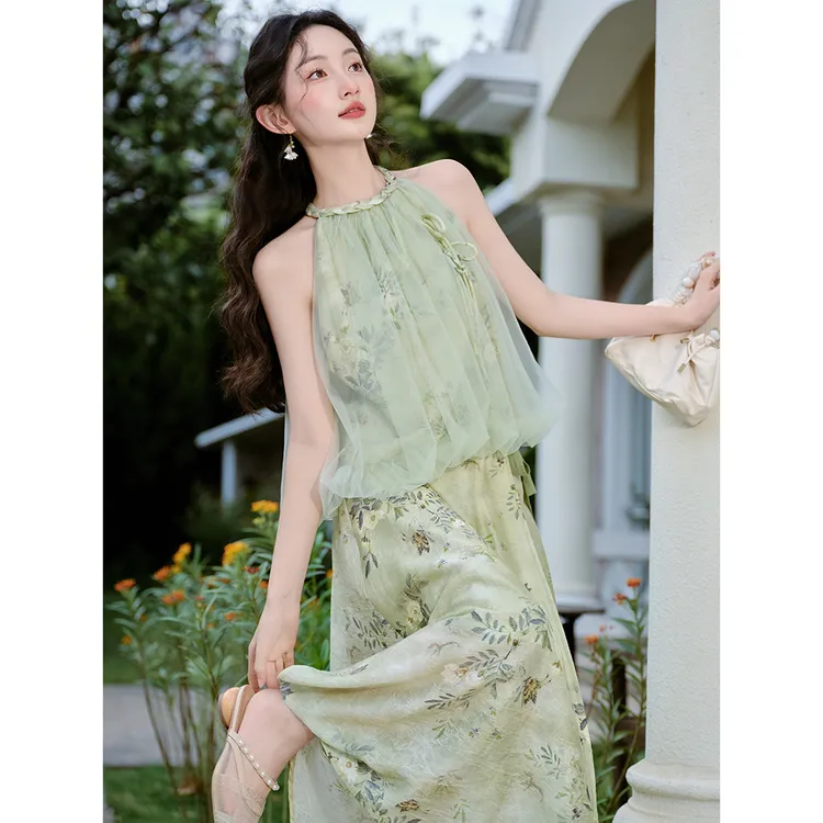 仙气中式上衣半裙套装财阀千金女装千金清冷感贵系衣服显瘦小众
