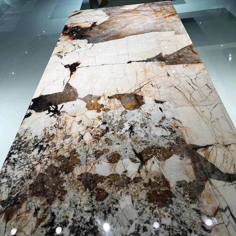 曼沃顿【老矿潘多拉】巴西进口天然奢石意式长方形展厅潘多拉餐桌