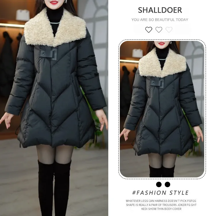 2026冬季设计感高端奢华优雅百搭宽松减龄棉服简约休闲女士衣