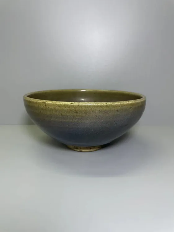 钧瓷窑口天蓝釉茶盏蓝色纯手工大碗