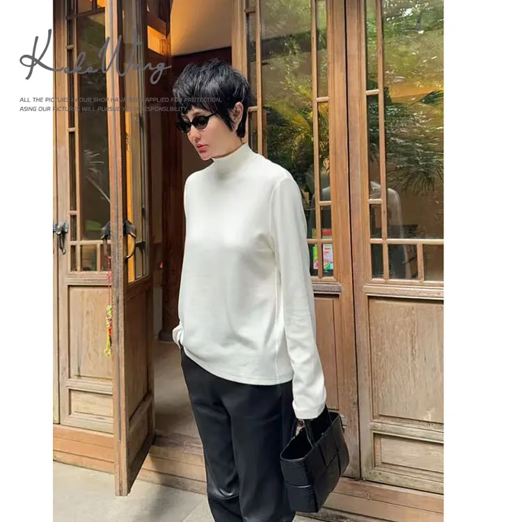 KOKO WANG半高领醋酸莫代尔羊毛混纺柔软亲肤打底衫N1265J22T60