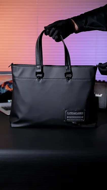 2025年新款男士手提公文包超大容量商务电脑包出差旅行斜挎包TG03