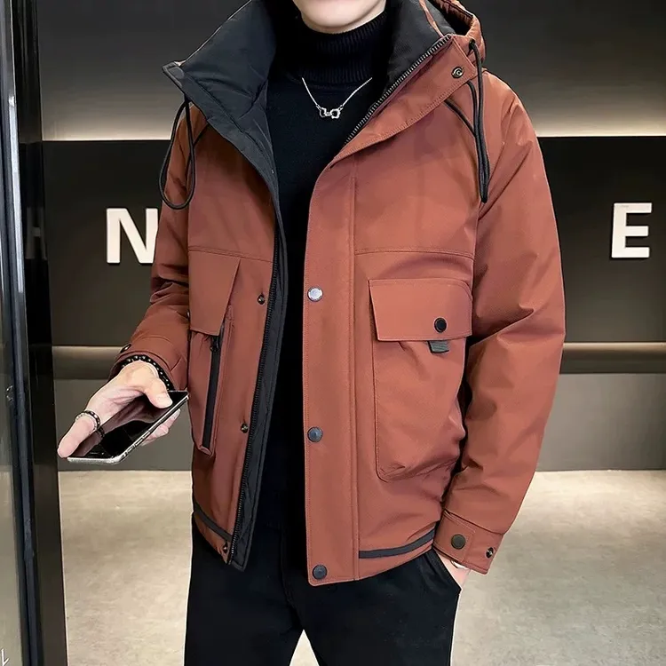 二棉棉服外套男外穿保暖连帽厚款港风工装常规款青春流行棉服男