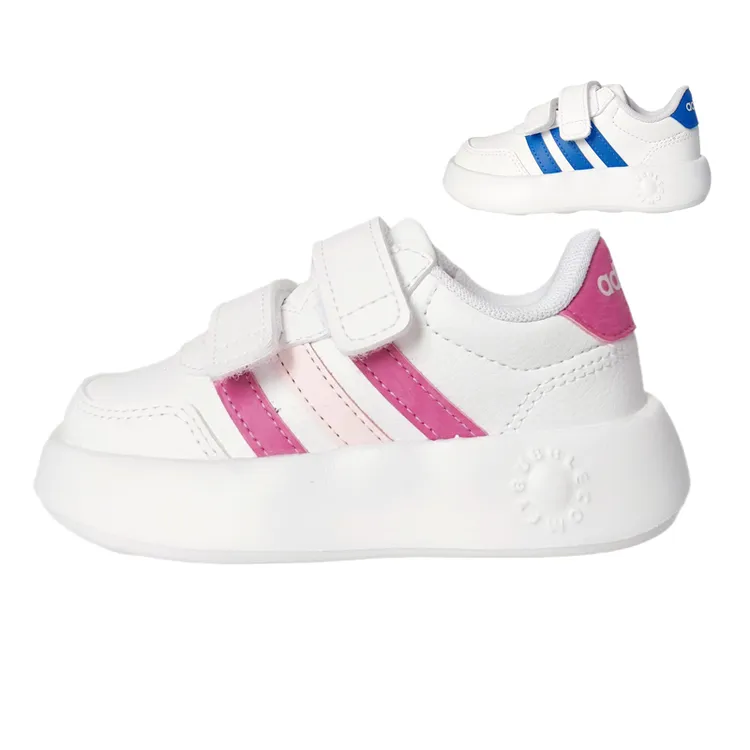 Adidas阿迪达斯儿童鞋25秋新款男女婴童魔术贴轻便运动鞋JS3676