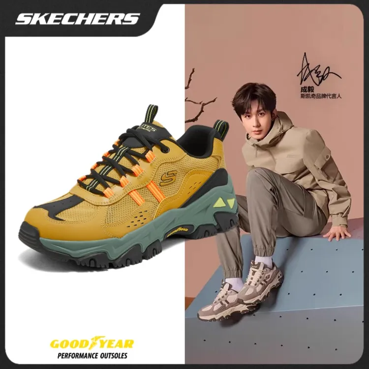 【加厚保暖】斯凯奇秋冬新款男鞋减震老爹鞋运动户外休闲鞋237427
